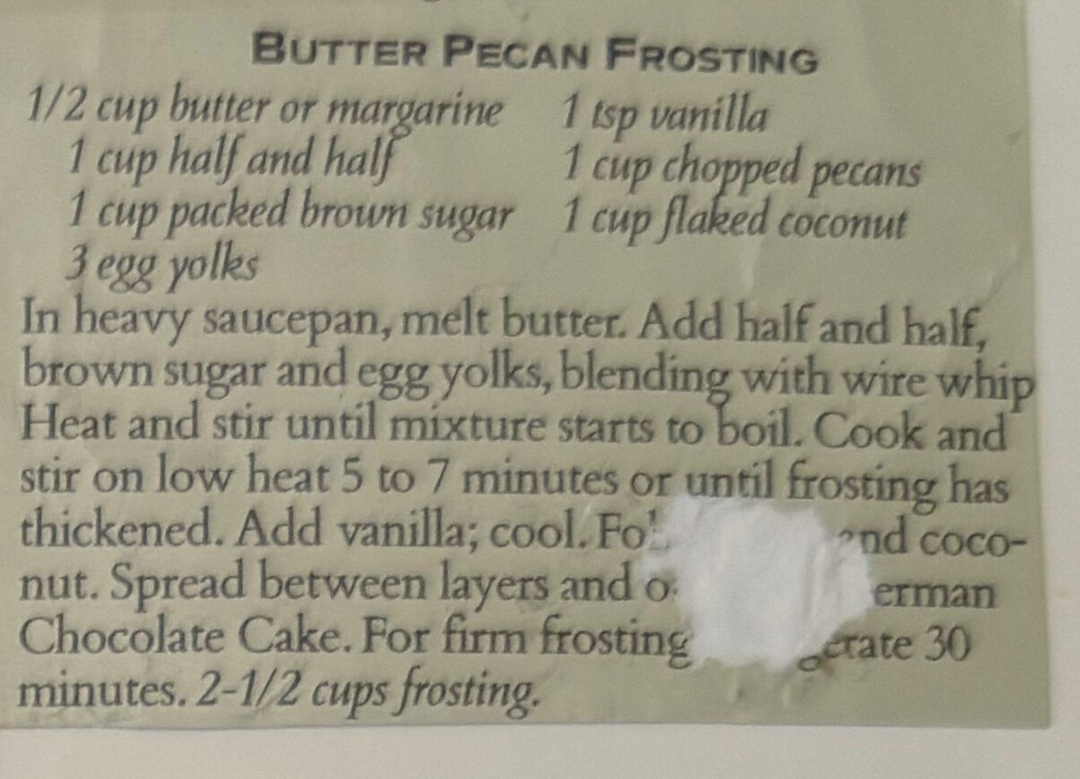 The original: Butter Pecan Frosting