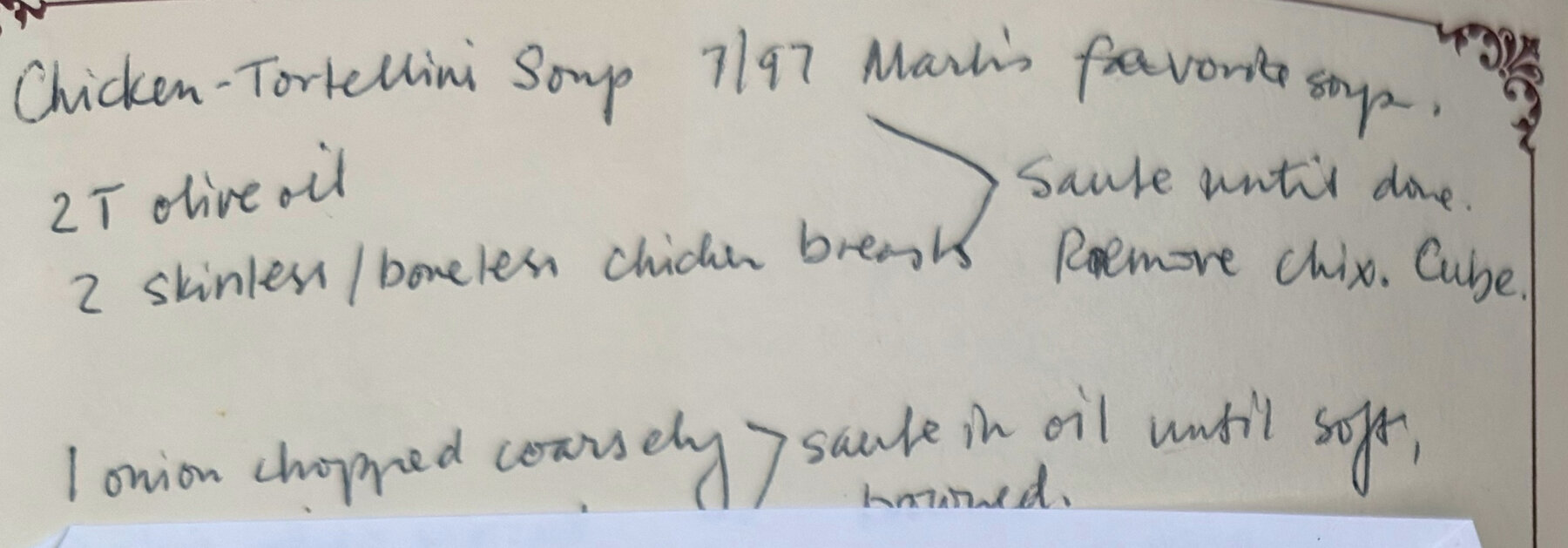 The original: Chicken-Tortellini Soup