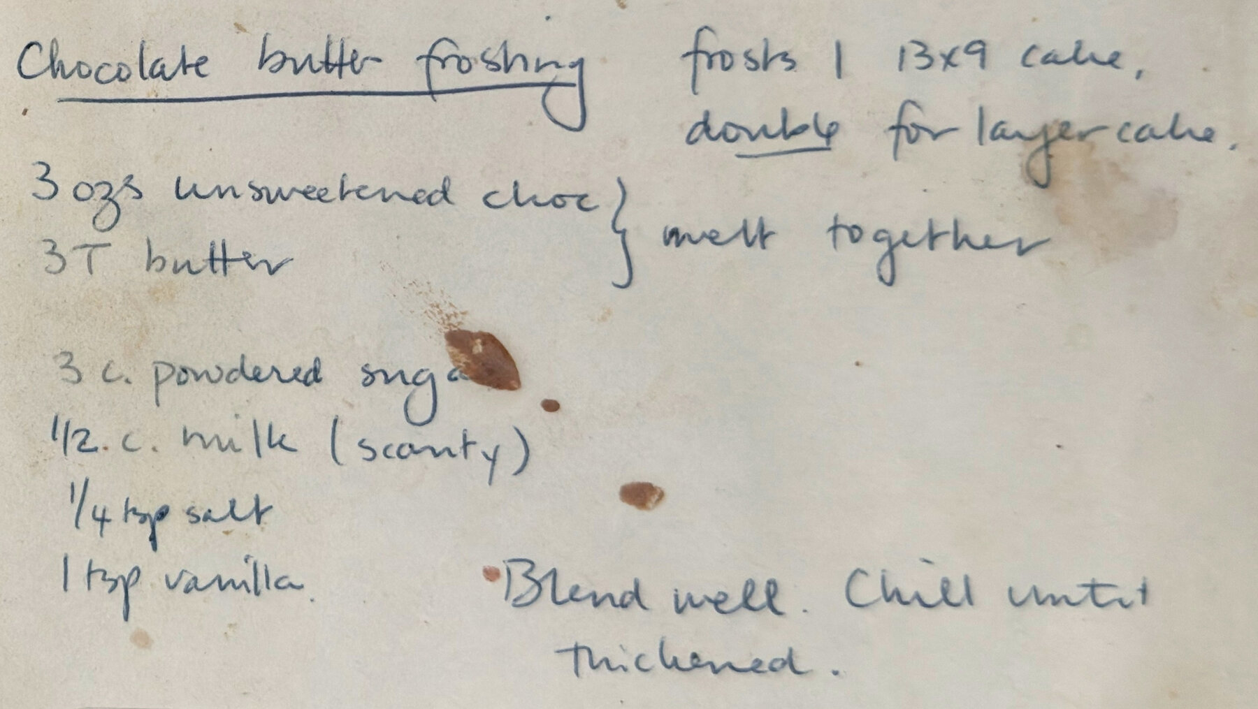 The original: Chocolate Butter Frosting