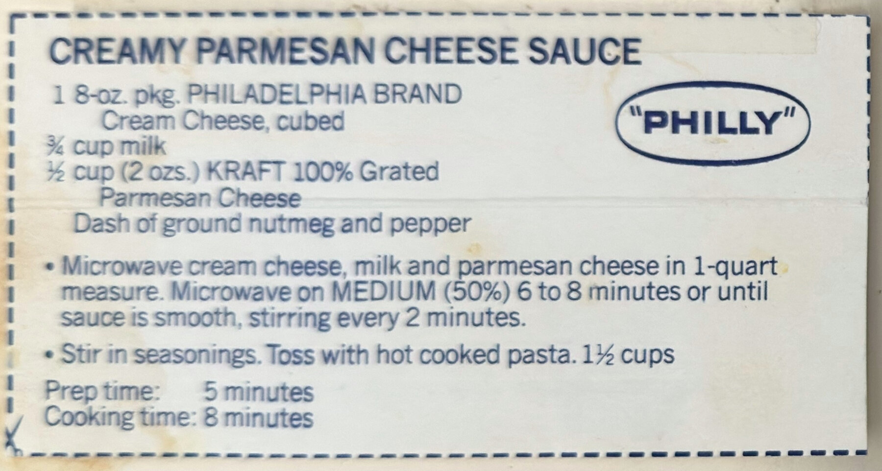 The original: Creamy Parmesan Cheese Sauce