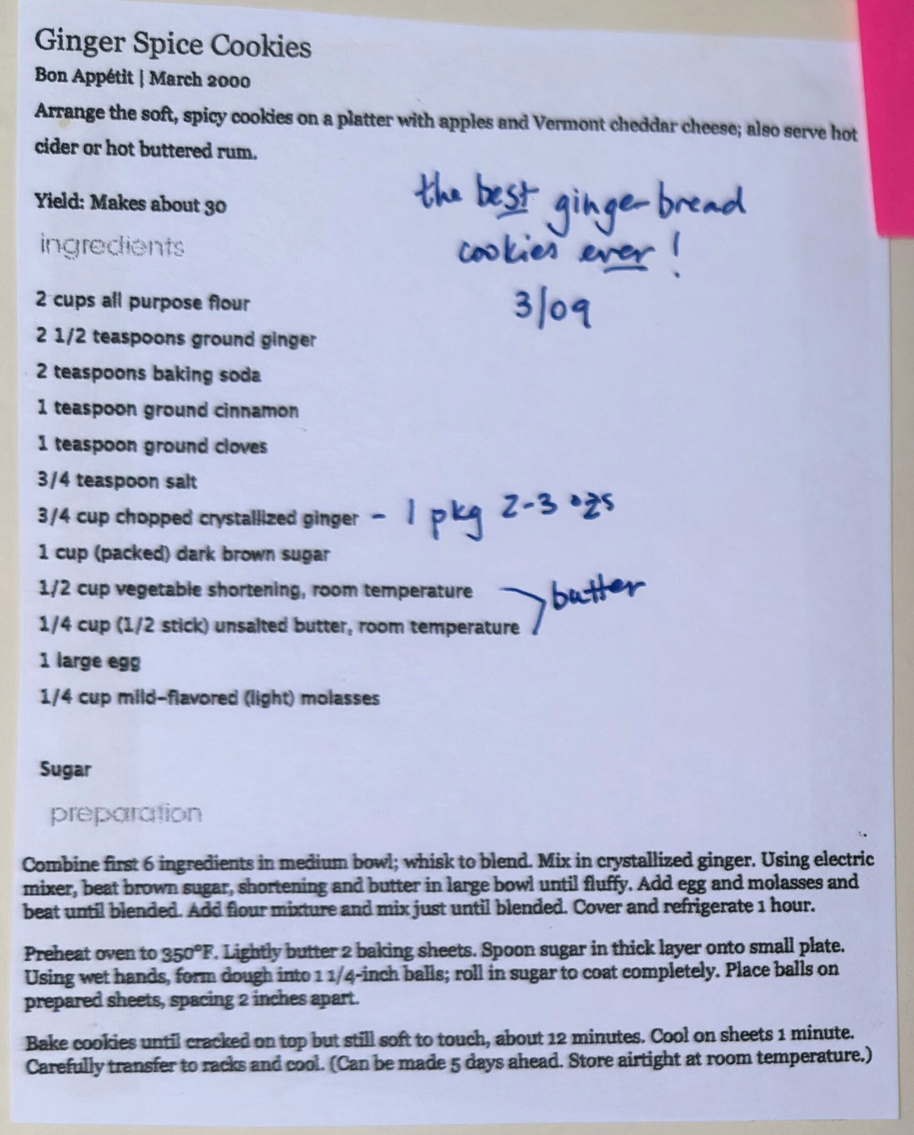 The original: Ginger Spice Cookies