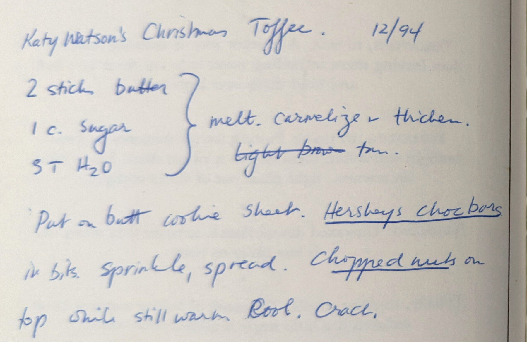 The original: Katy Watson's Christmas Toffee