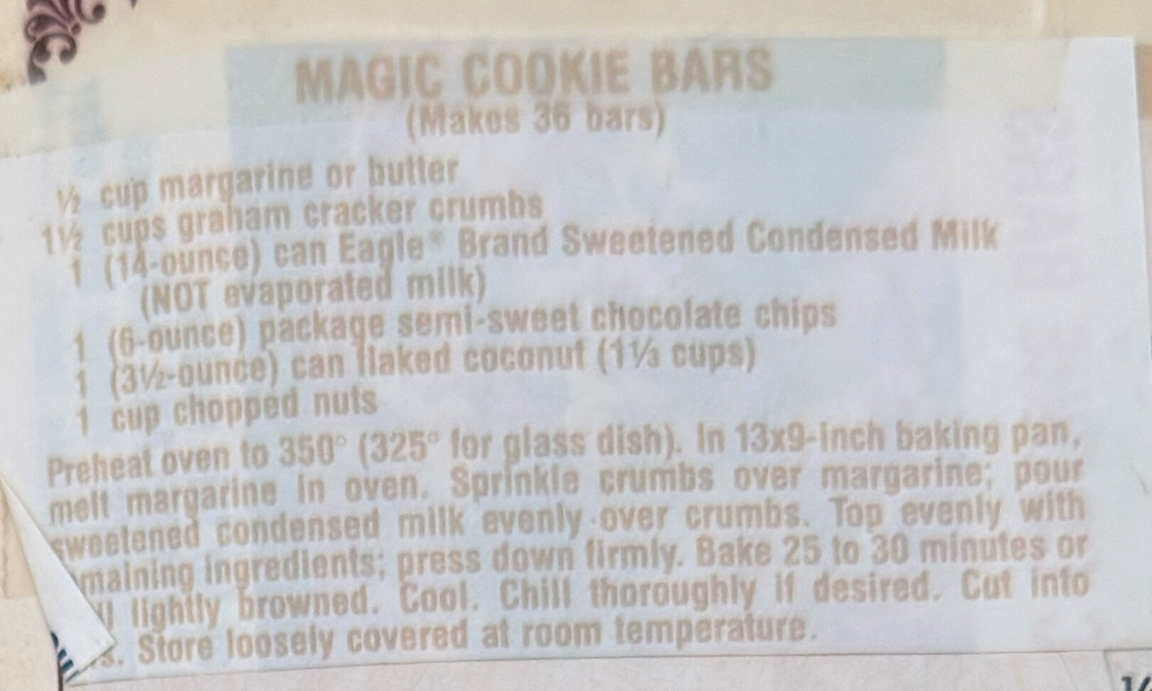 The original: Magic Cookie Bars