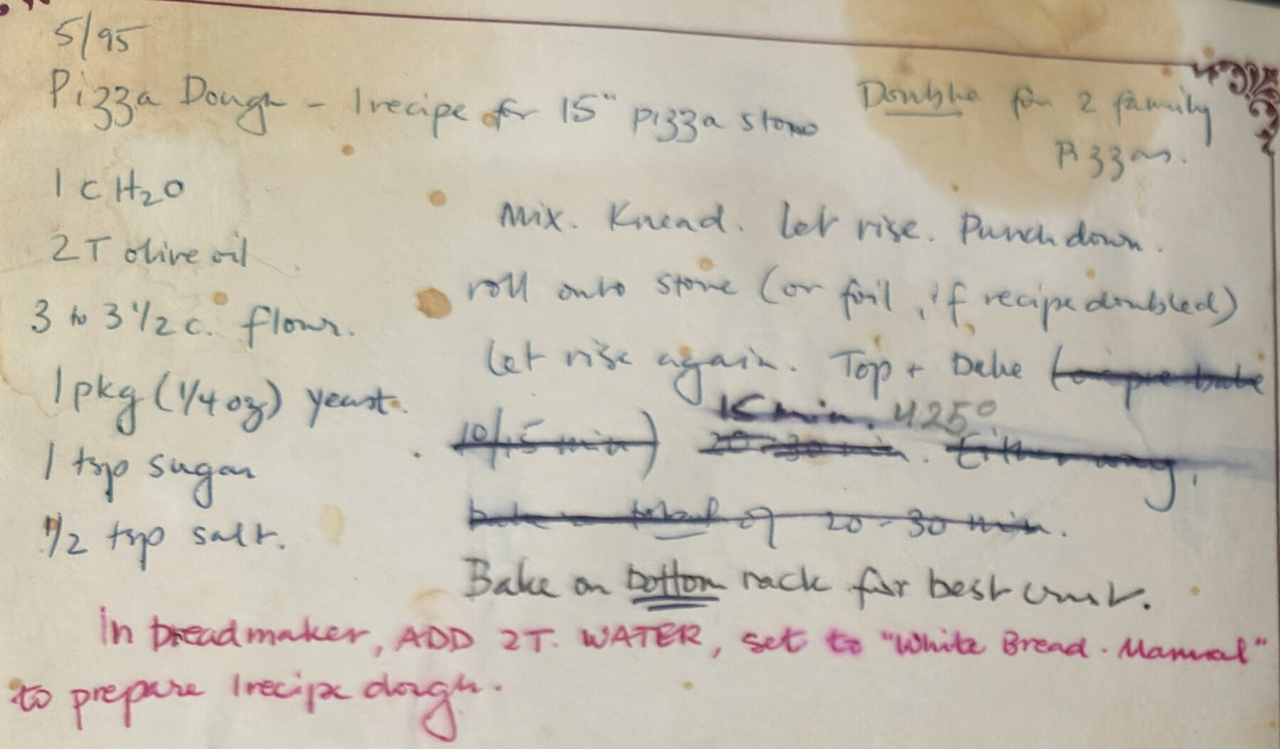 The original: Pizza Dough