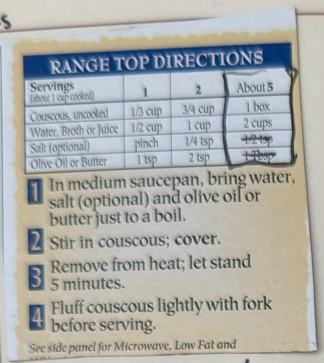 The original: Range Top Directions