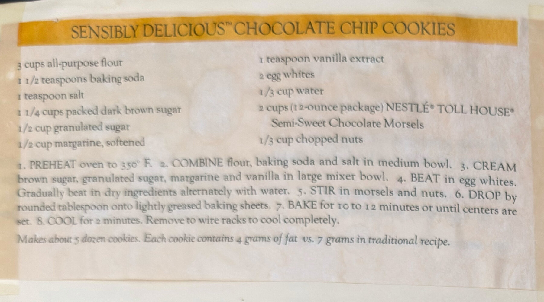The original: Sensibly Delicious Chocolate Chip Cookies