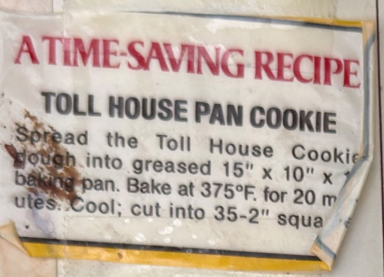 The original: Toll House Pan Cookie