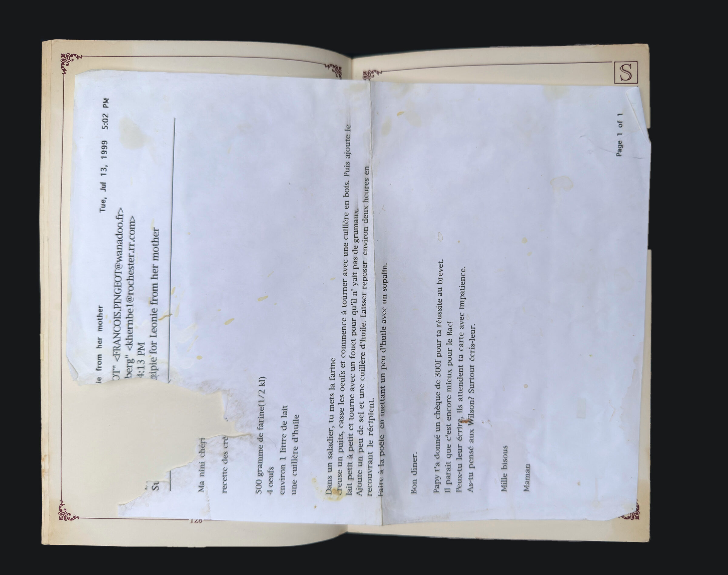 pp. 128–129: Crêpes from Leonie's Mother